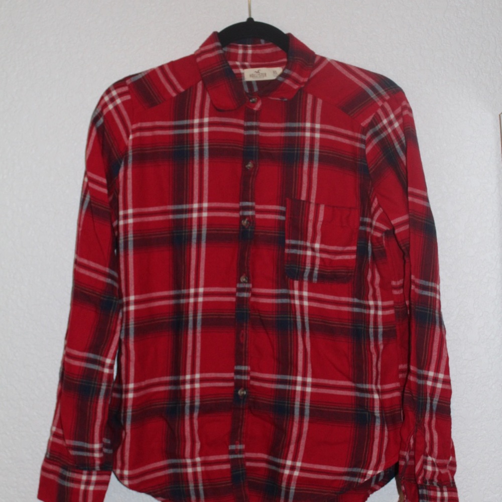 Red Hollister Flannel